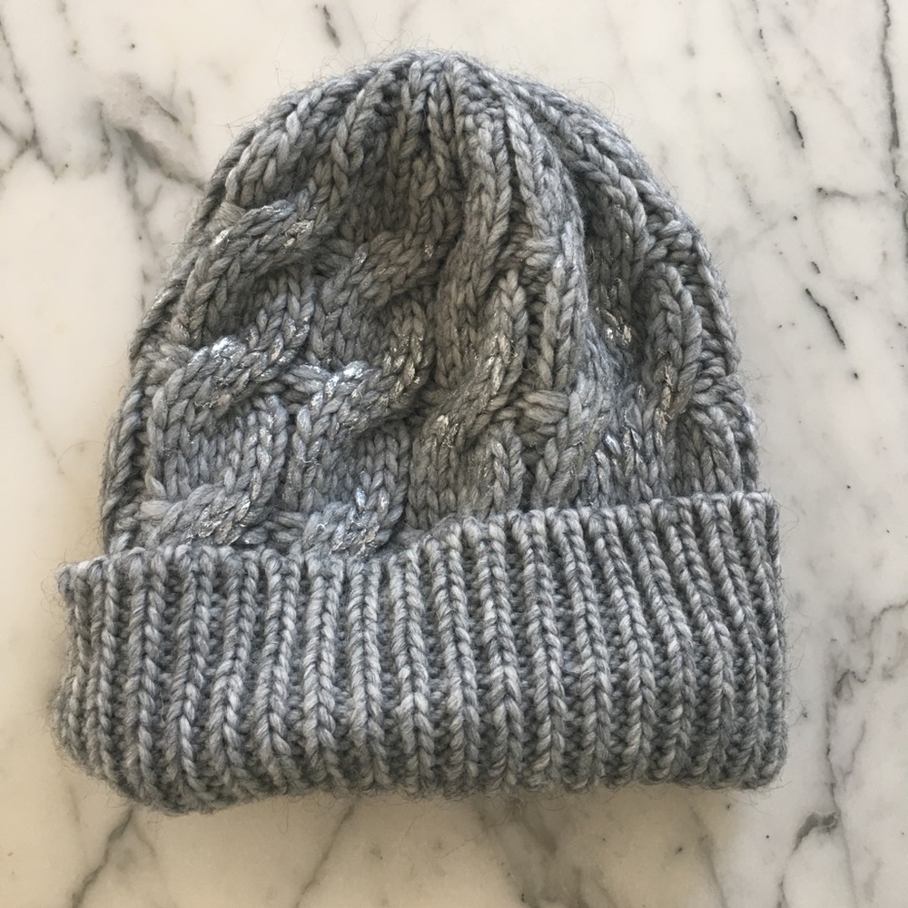 Grey alpaca wool beanie